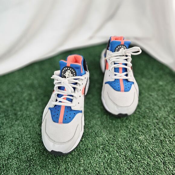 Nike Air Huarache Run Women’s 9.5 634835-031 Vast Grey Black-Rush Coral Orange - Picture 6 of 9